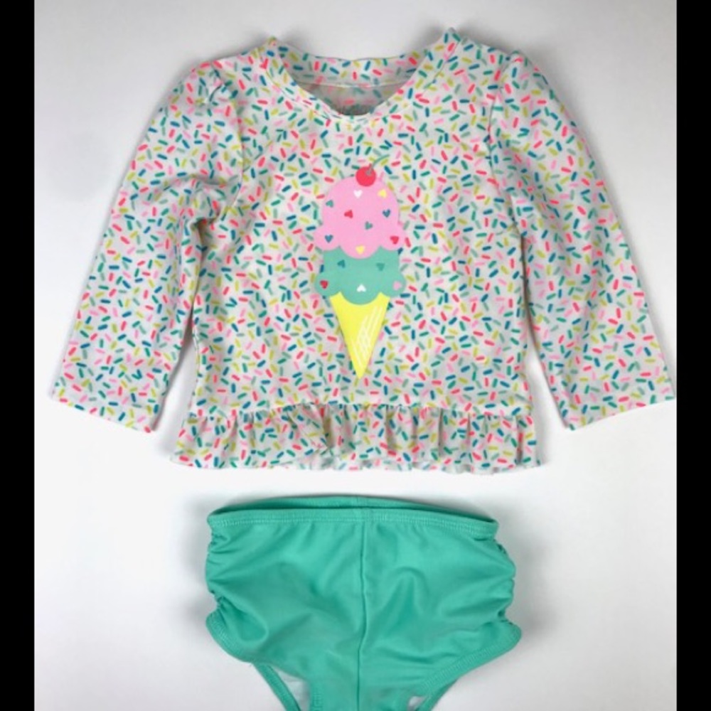 Cat and Jack rash guard two piece swimsuit